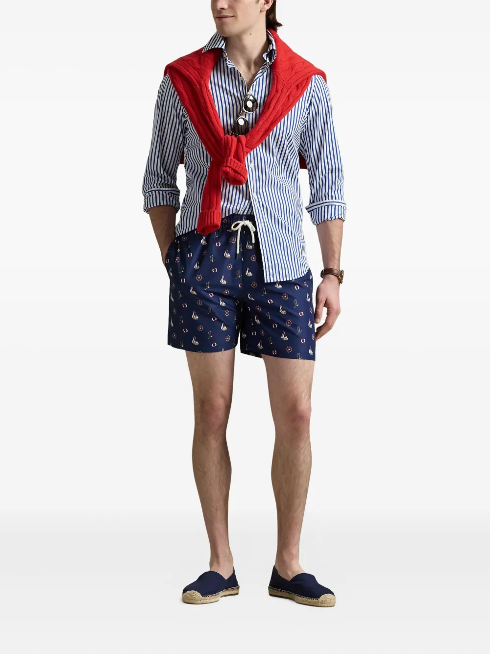 Polo Ralph Lauren Zwembroek met Nautical-print Blauw