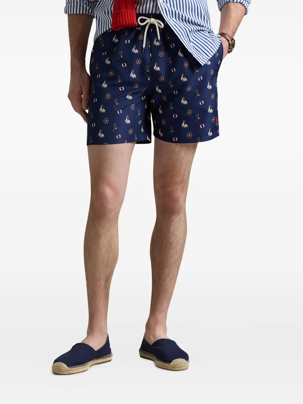 Polo Ralph Lauren Zwembroek met Nautical-print Blauw