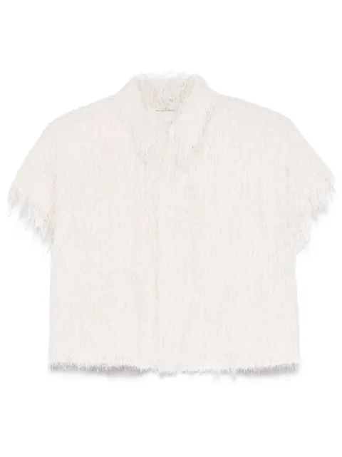 Alysi fringed cropped shirt