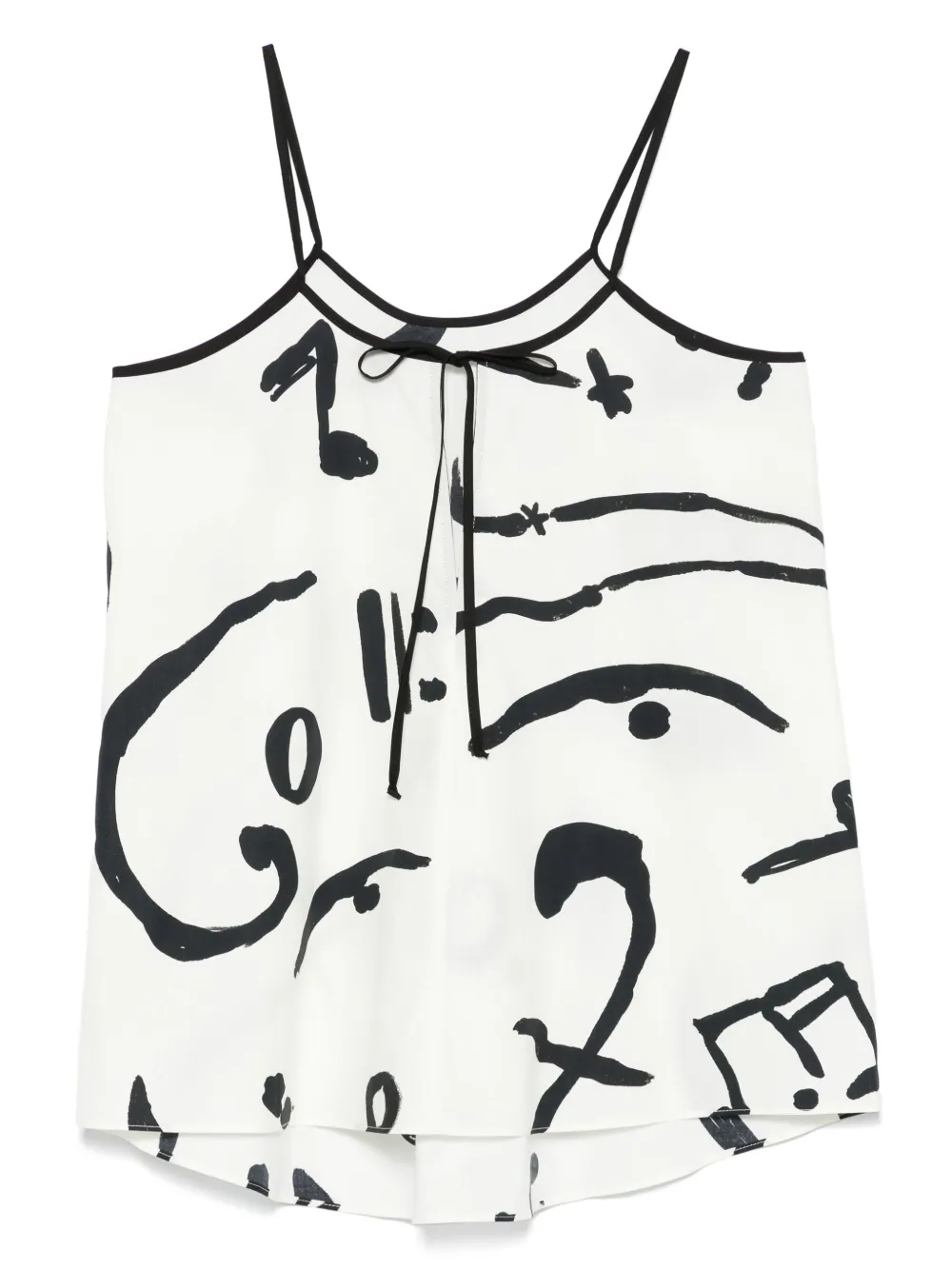 Alysi Top met grafische print - Wit