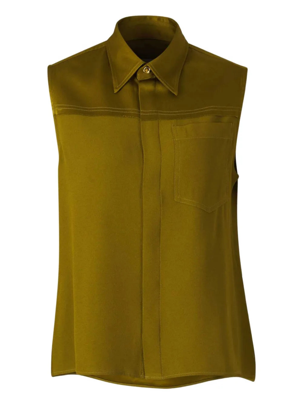Shop Ami Alexandre Mattiussi Sleeveless Shirt