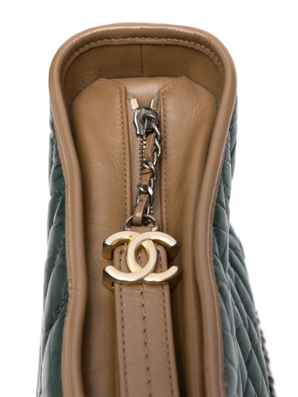 Pre-owned Chanel Medium Gabrielle Shoulder Bag In Green