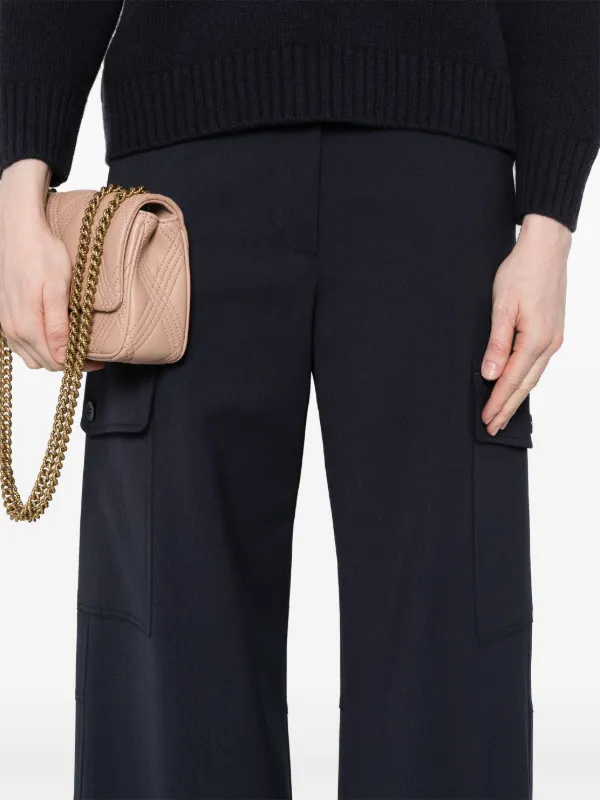 直営♪Weekend Max Mara ウール カーゴパンツ HIDALGO Wool-blend cargo trousers, navy | Weekend Max Mara