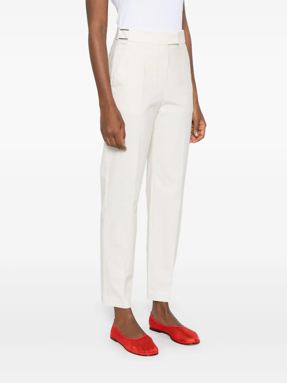 Brunello Cucinelli Pantalon met Monili-kettingdetail Beige