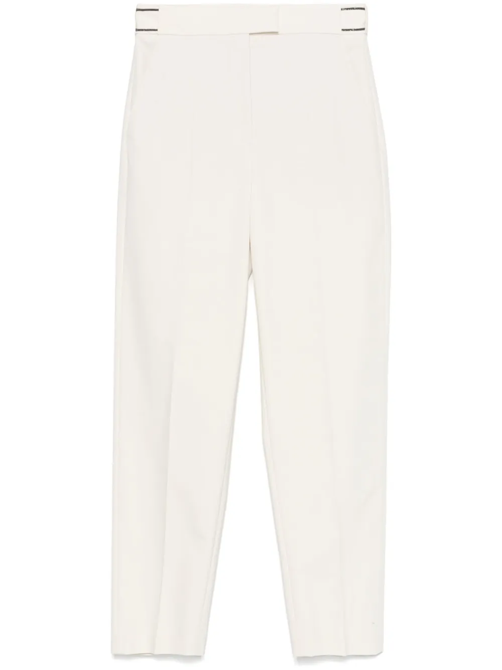 Brunello Cucinelli Pantalon met Monili-kettingdetail Beige