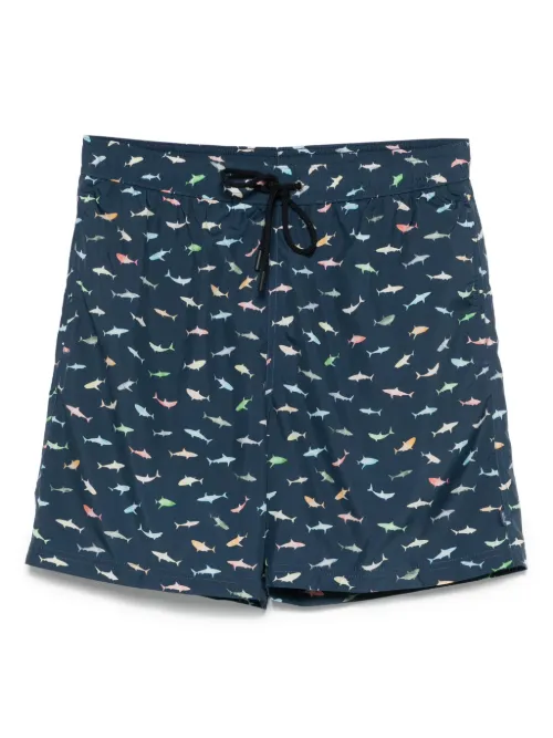 Short de bain à motif requin - Paul & Shark - Modalova