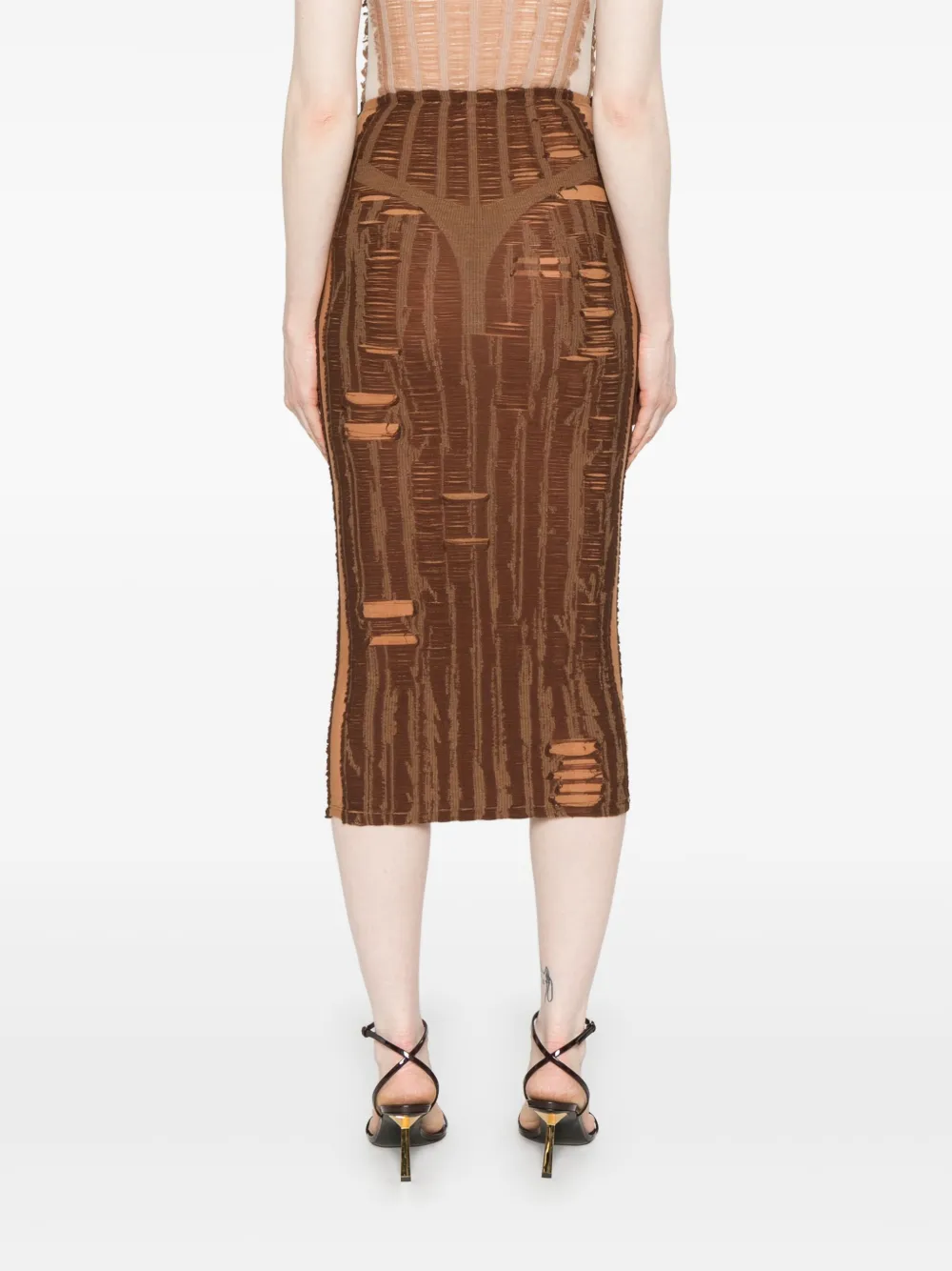 Diesel M-Calina midi-rok Bruin