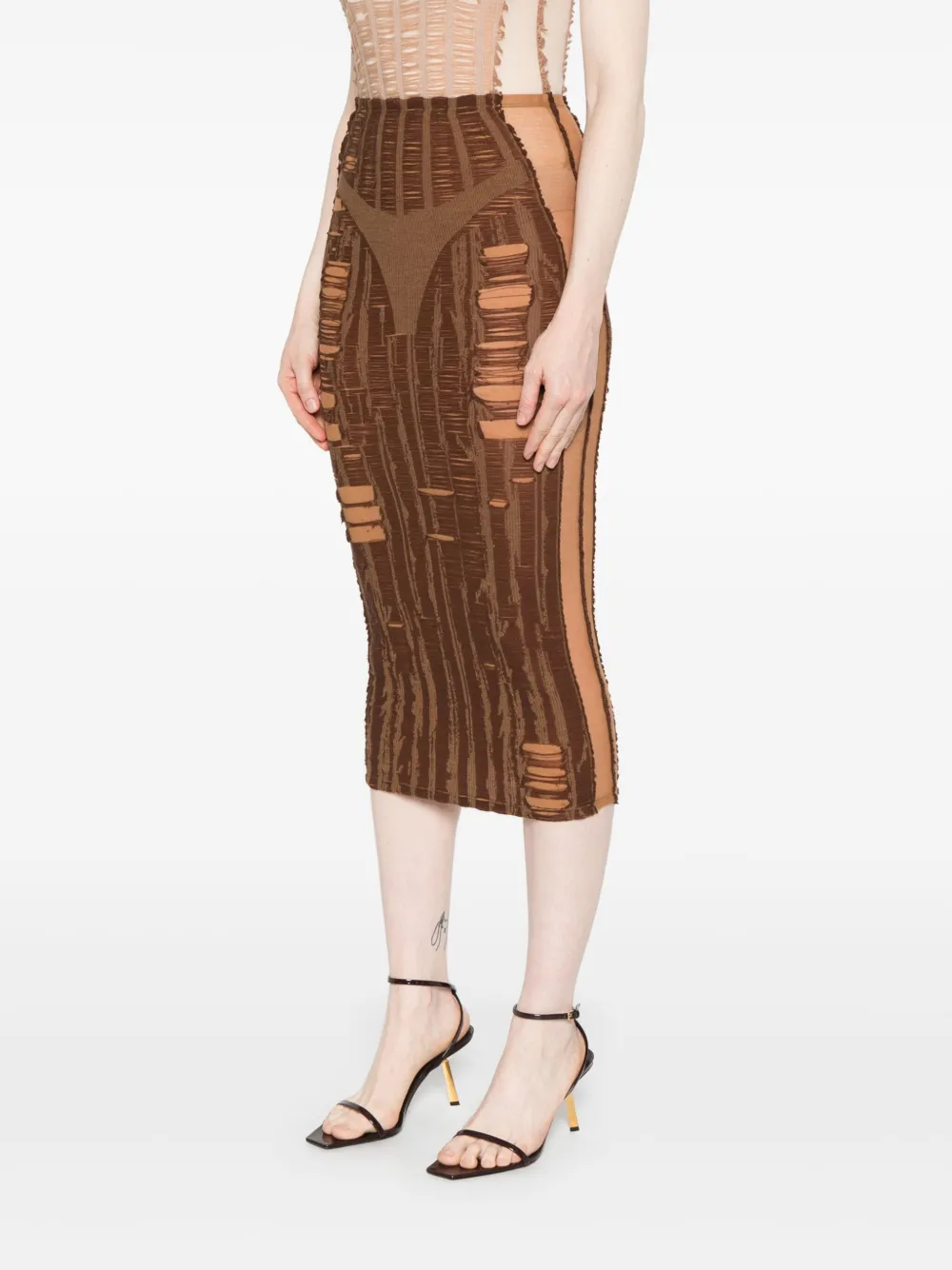 Diesel M-Calina midi-rok Bruin