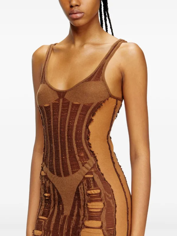 Diesel M-Calimera Mini Dress | Brown | FARFETCH JO
