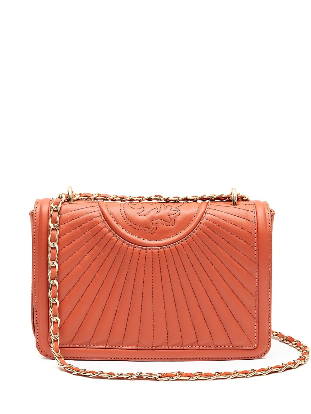 Isla Flap Alba Shoulder Bag In Orange
