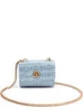 Isla crocodile-effect wallet-on-chain - Blue