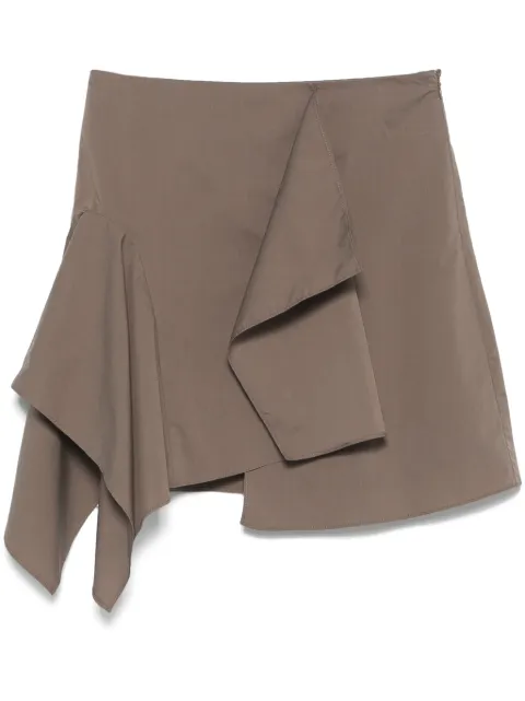 Low Classic unbalance draped mini skirt
