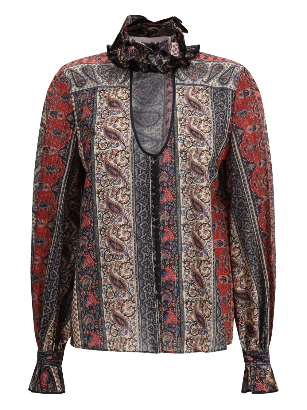 Valentino Garavani Blouse met Voyage Imaginaire-print Rood