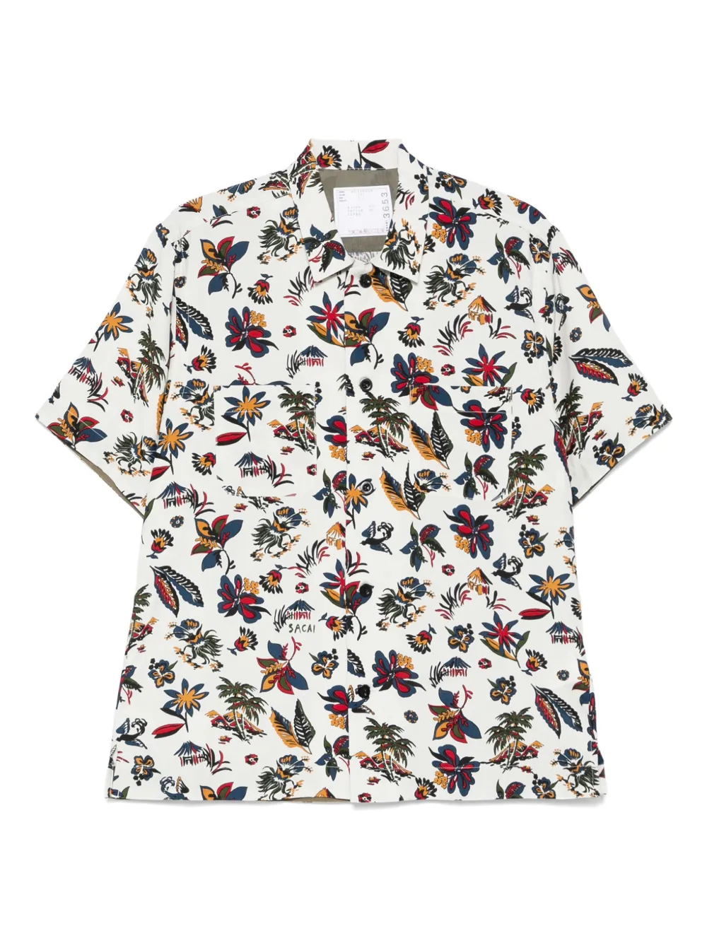 Sacai Overhemd met print Beige