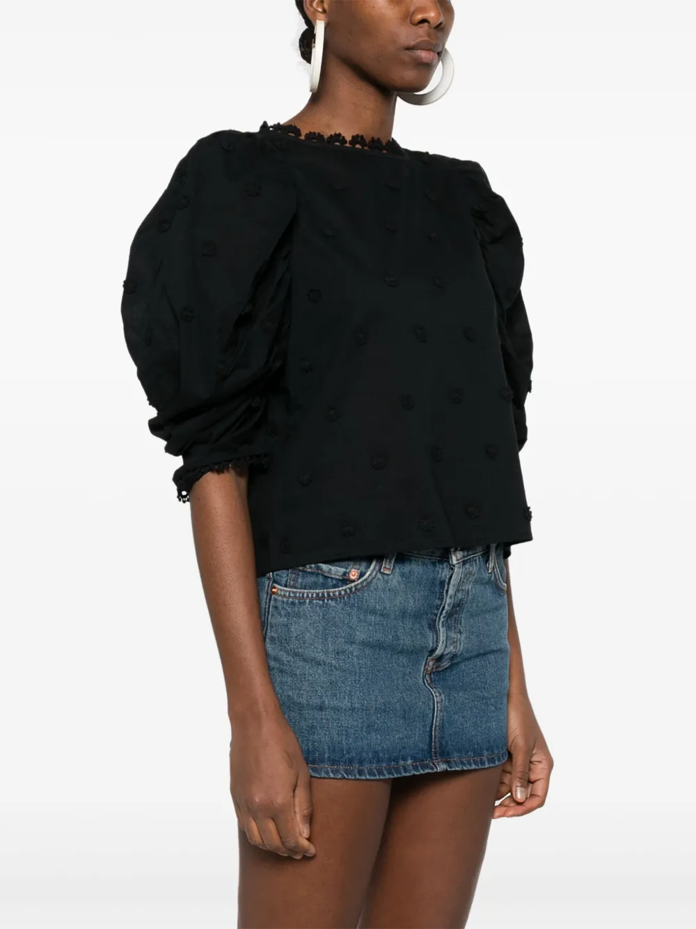 FARM RIO 3D FLOWERS BLOUSE