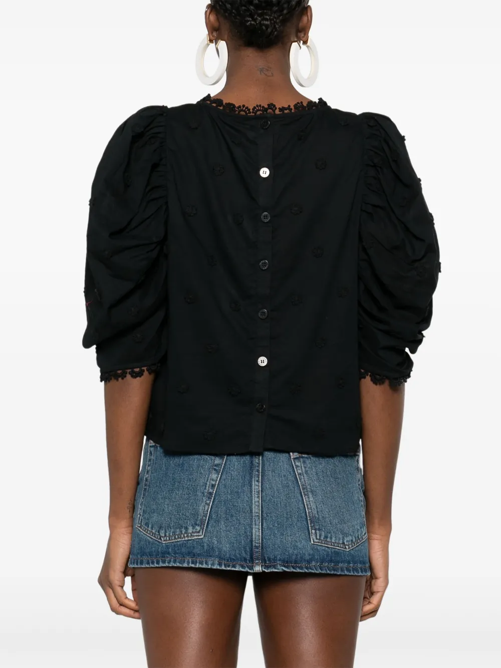 FARM RIO 3D FLOWERS BLOUSE