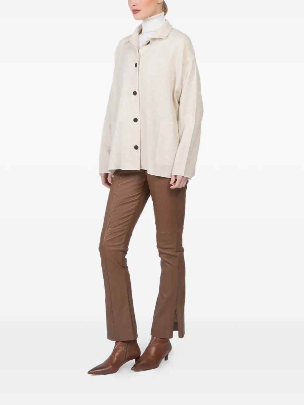  Oyuna Button-fastening Cardigan - Neutrals 