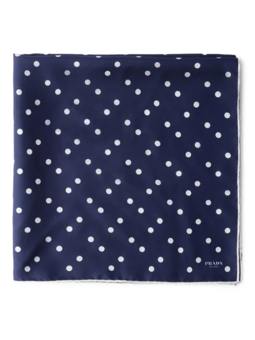 Prada écharpe à pois - Bleu - Prada - Modalova