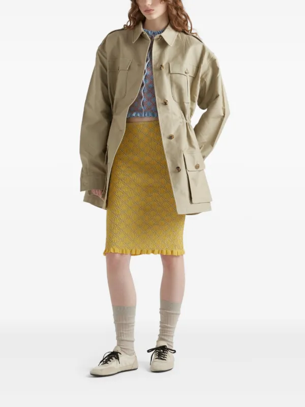 Prada コットン スカート | イエロー | FARFETCH JP