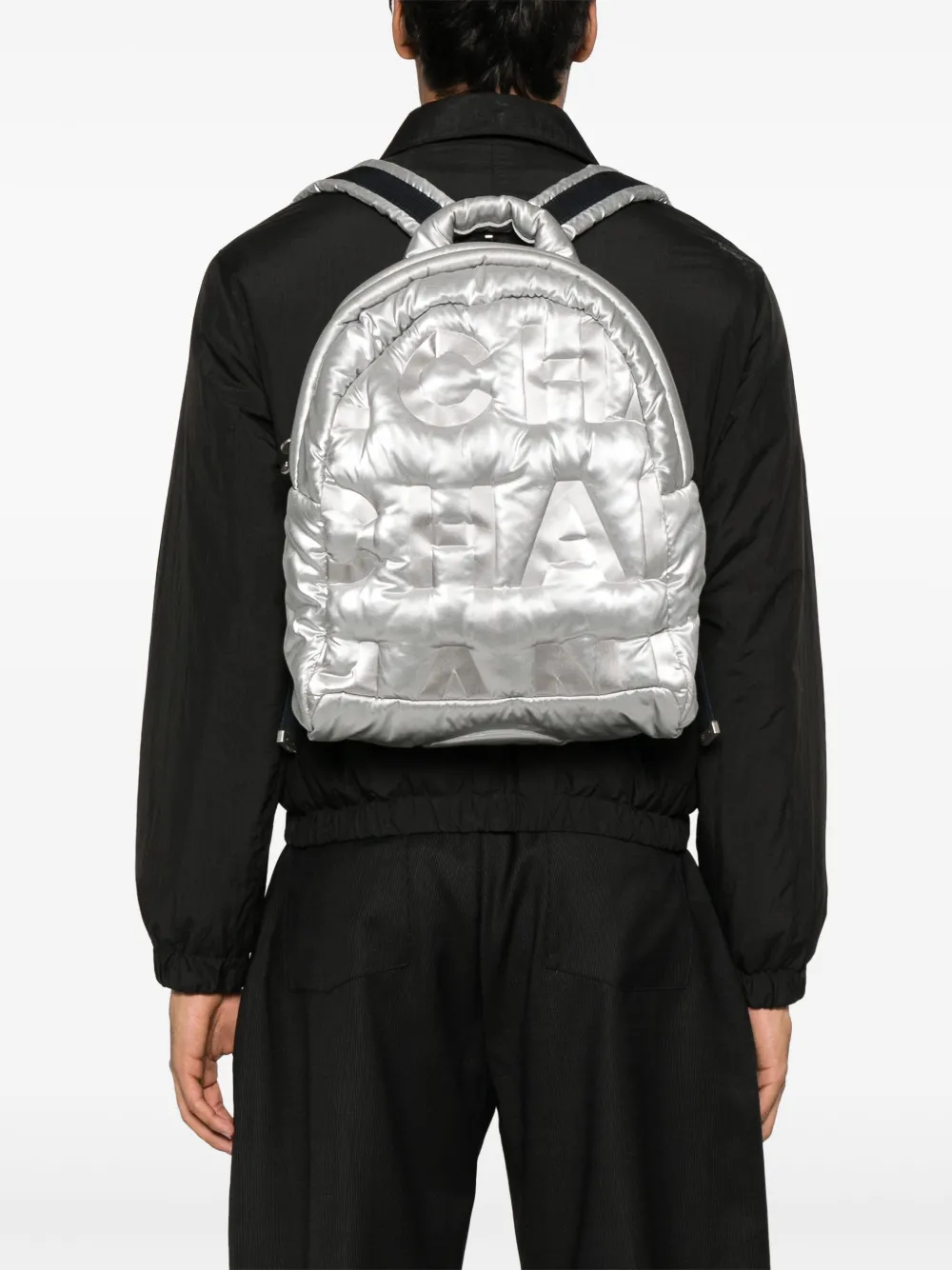 Pre-owned Chanel Zaino Doudone Backpack In Grey