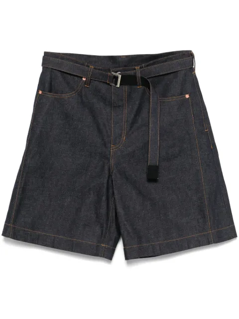 sacai denim shorts