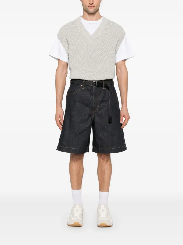 Sacai デニムショーツ | ブルー | FARFETCH JP