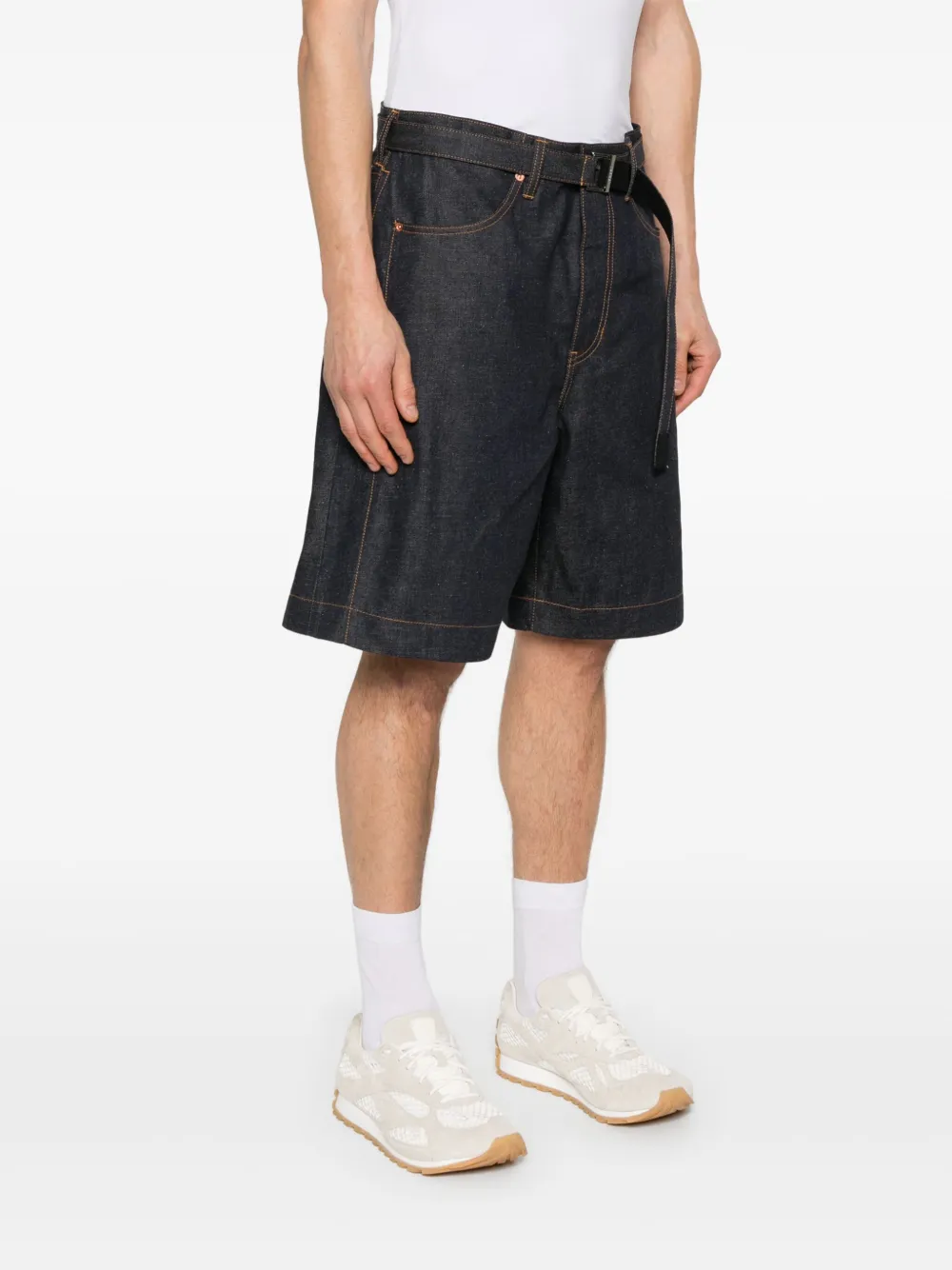 sacai Denim shorts Blauw