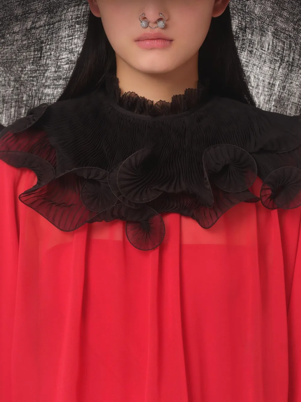Valentino Garavani Georgette blouse Rood