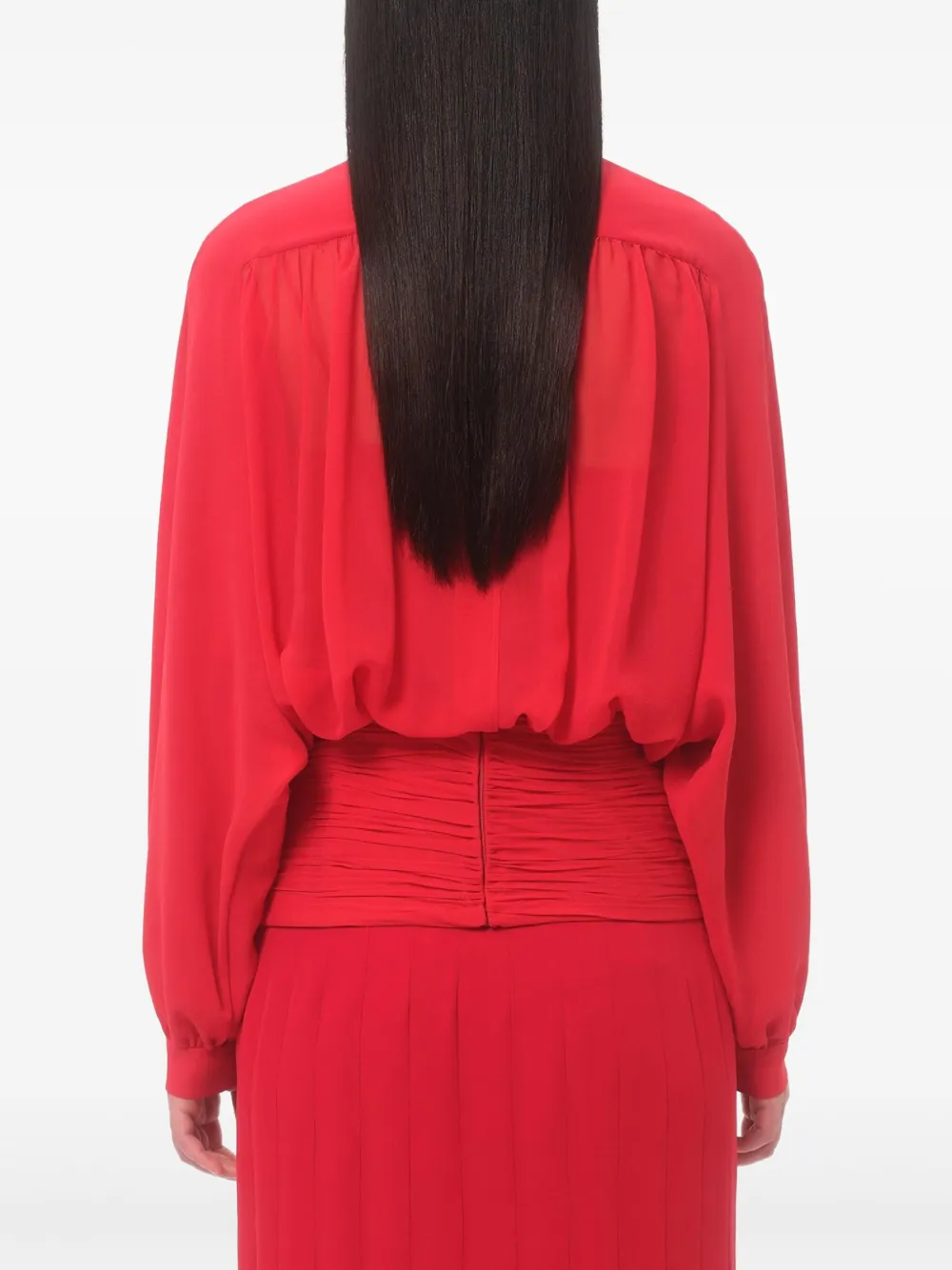 Valentino Garavani Georgette blouse Rood
