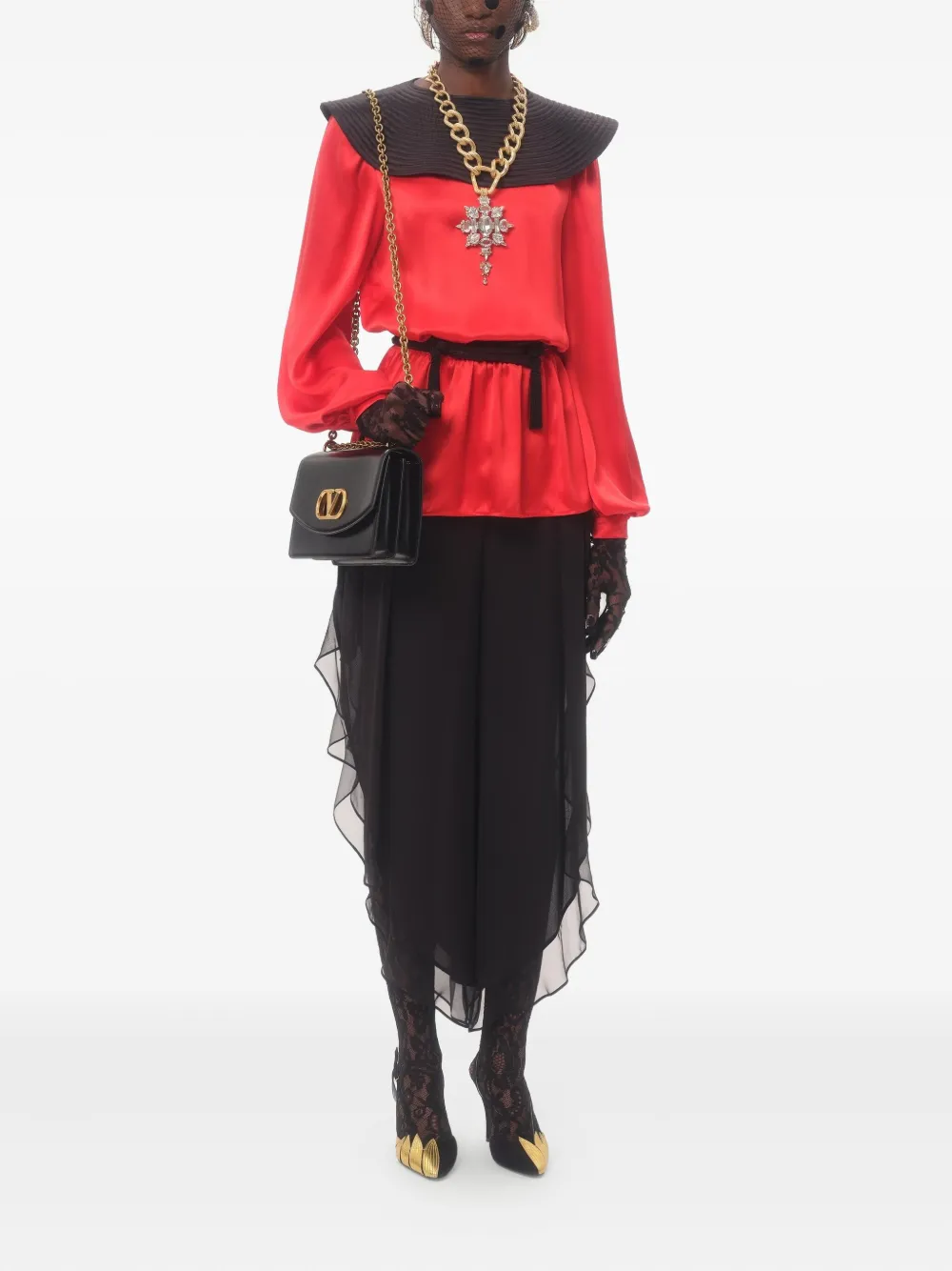 Valentino Garavani Satijnen blouse - Oranje