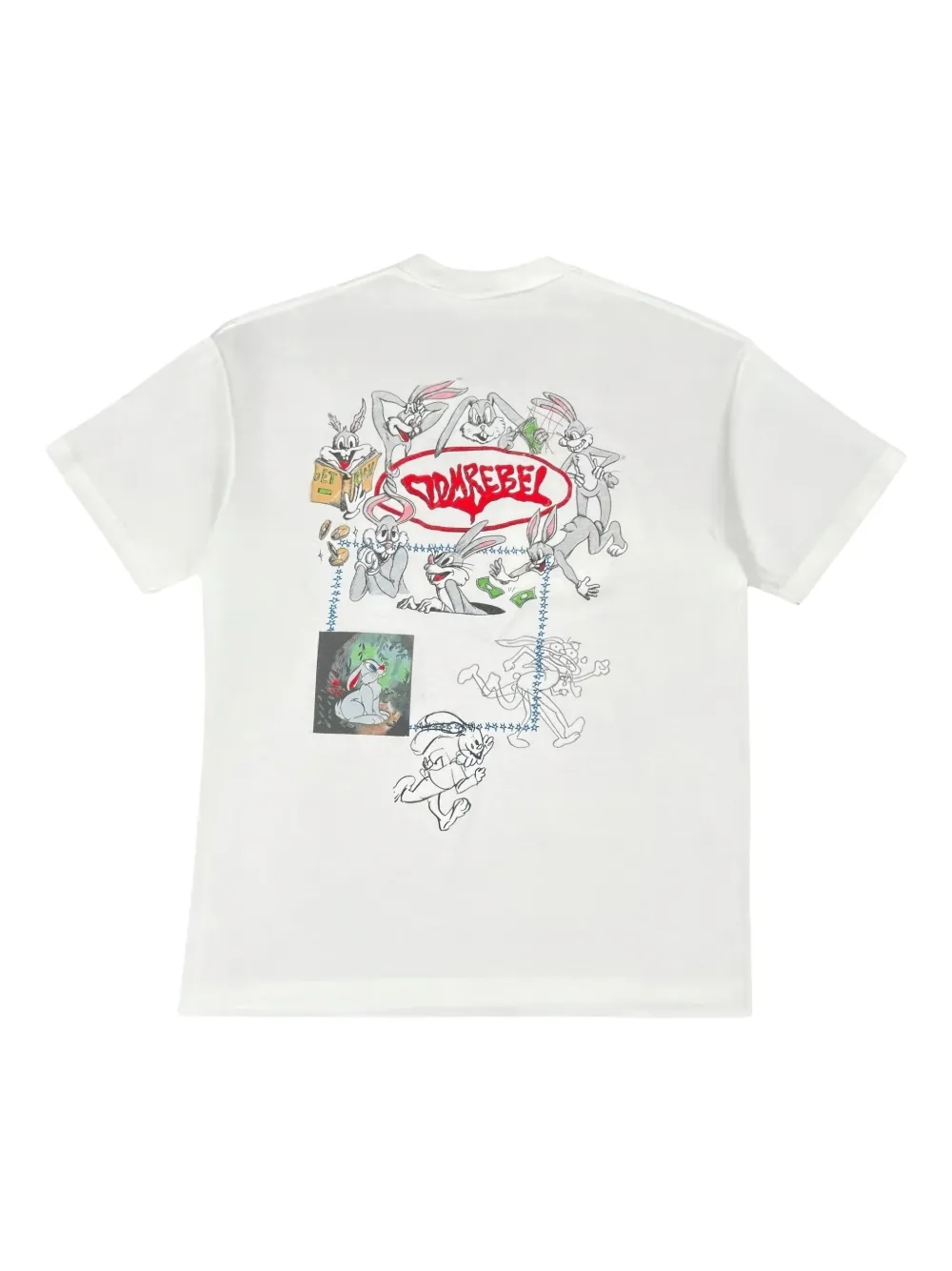 DOMREBEL Rabbit Hole T-shirt - Wit