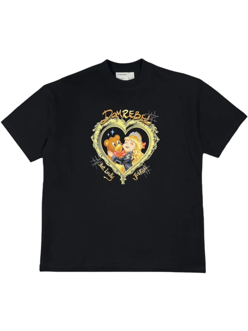 DOMREBEL Just Rich T-shirt | Black | Image 1