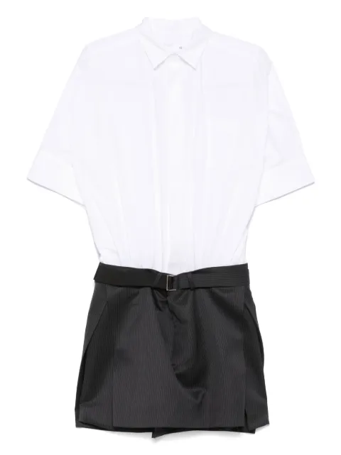 sacai vestido corto a paneles
