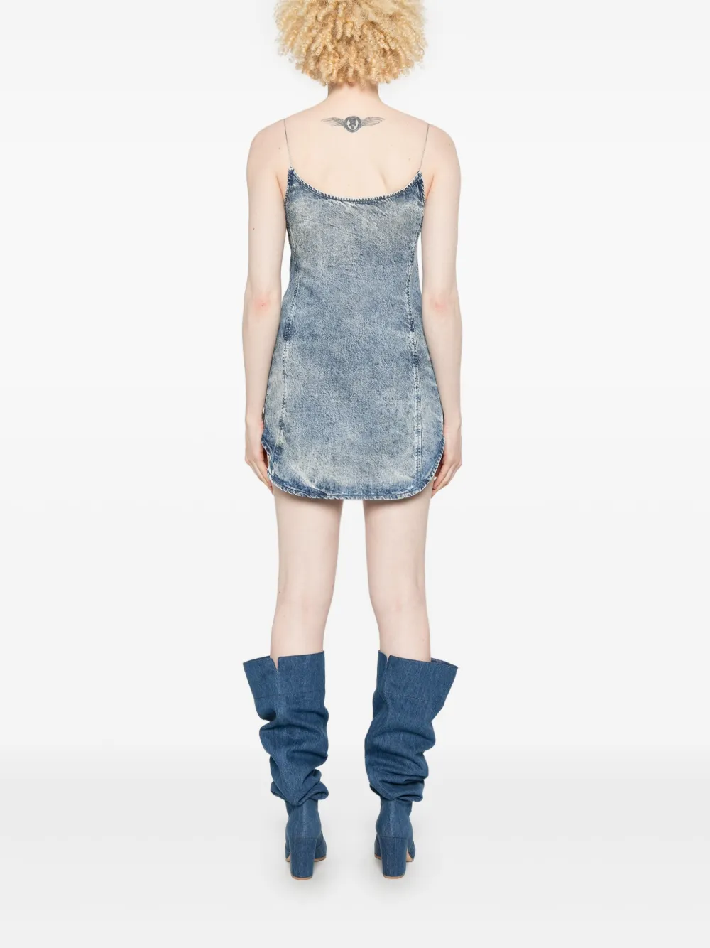 Shop Diesel De-dra Mini Dress In Blue