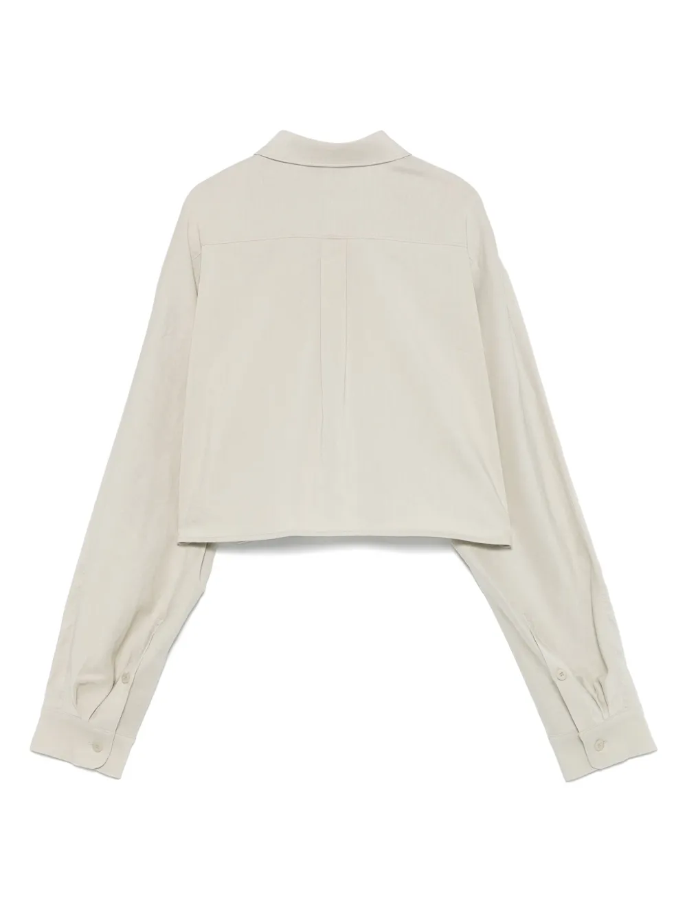 Low Classic cropped shirt - Groen