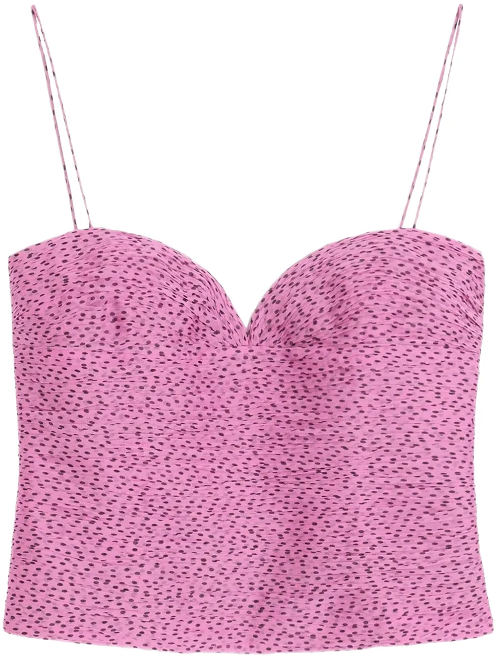 Valentino Garavani Chiffon top met Plusdepois-print Roze