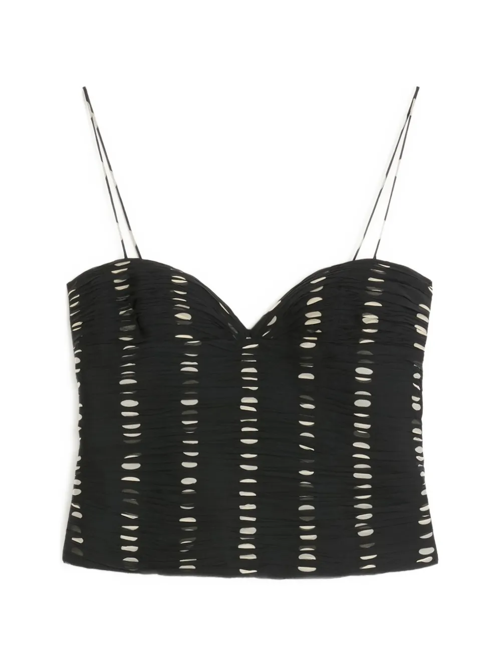 Valentino Garavani CHIFFON TOP WITH PLUSDEPOIS PRINT - Nero