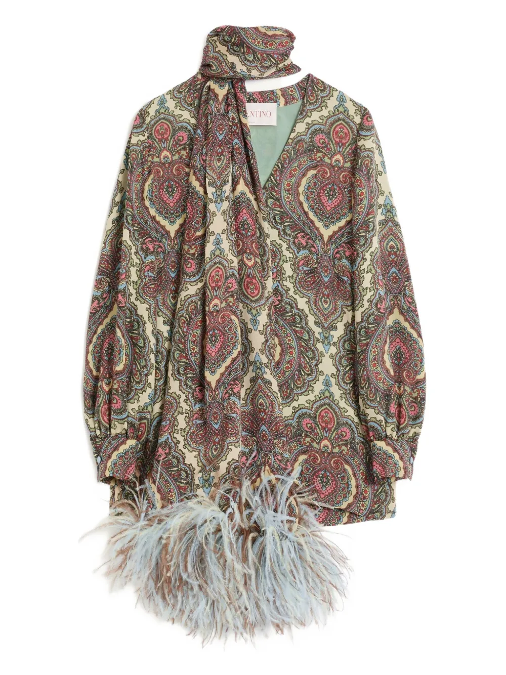 Valentino Garavani Blouse met Voyage Imaginaire-print Beige