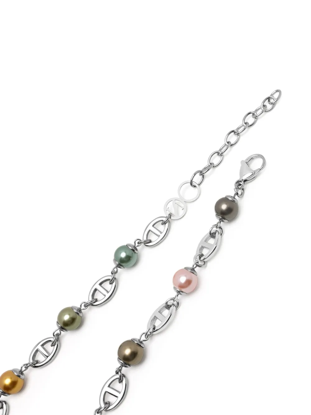 Nialaya Jewelry Pearl-mariner Chain Necklace In Silver
