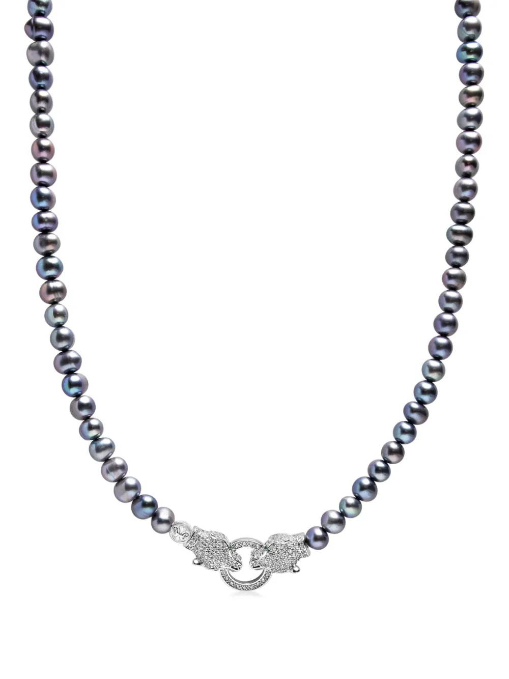 Double Panther Head pearl chocker