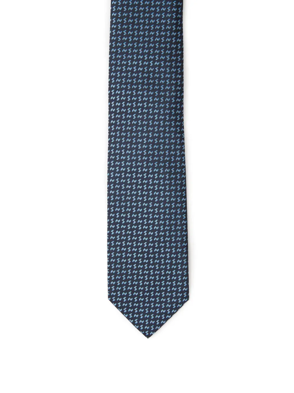 Brioni geometric-pattern tie - Blauw