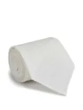 Brioni geometric-pattern textured tie - White
