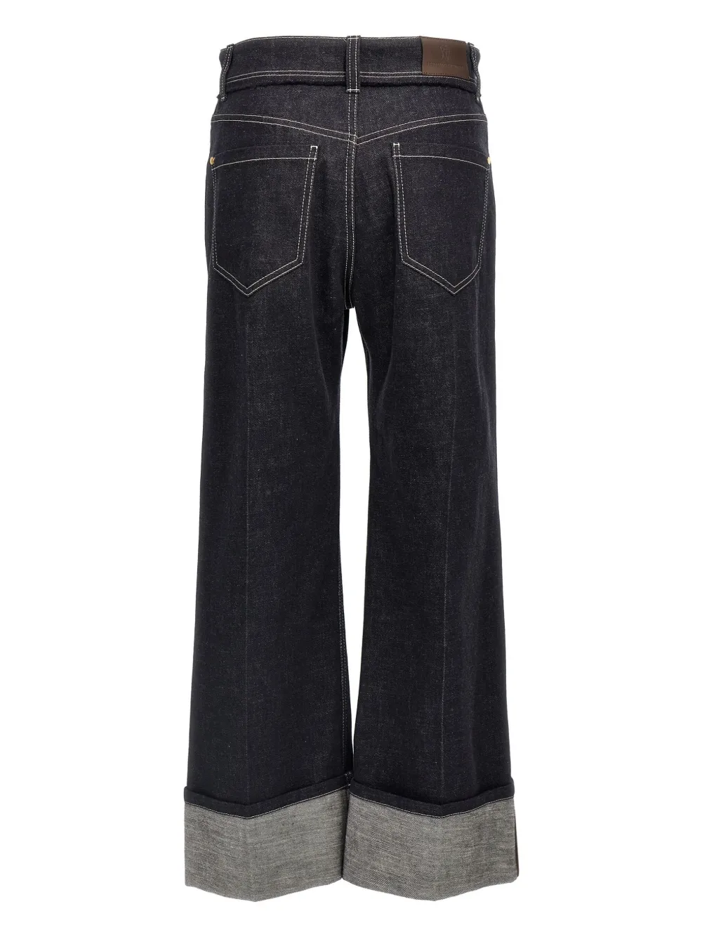 Brunello Cucinelli turn up-hem jeans - Blauw