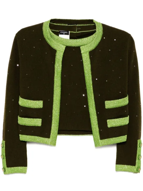 CHANEL Pre-Owned 1996 ensemble cardigan short sleeve top