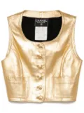 CHANEL Pre-Owned sleeveless vest jacket - Gold