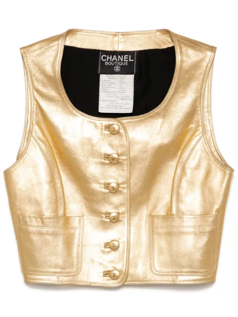 CHANEL Pre-Owned sleeveless vest jacket