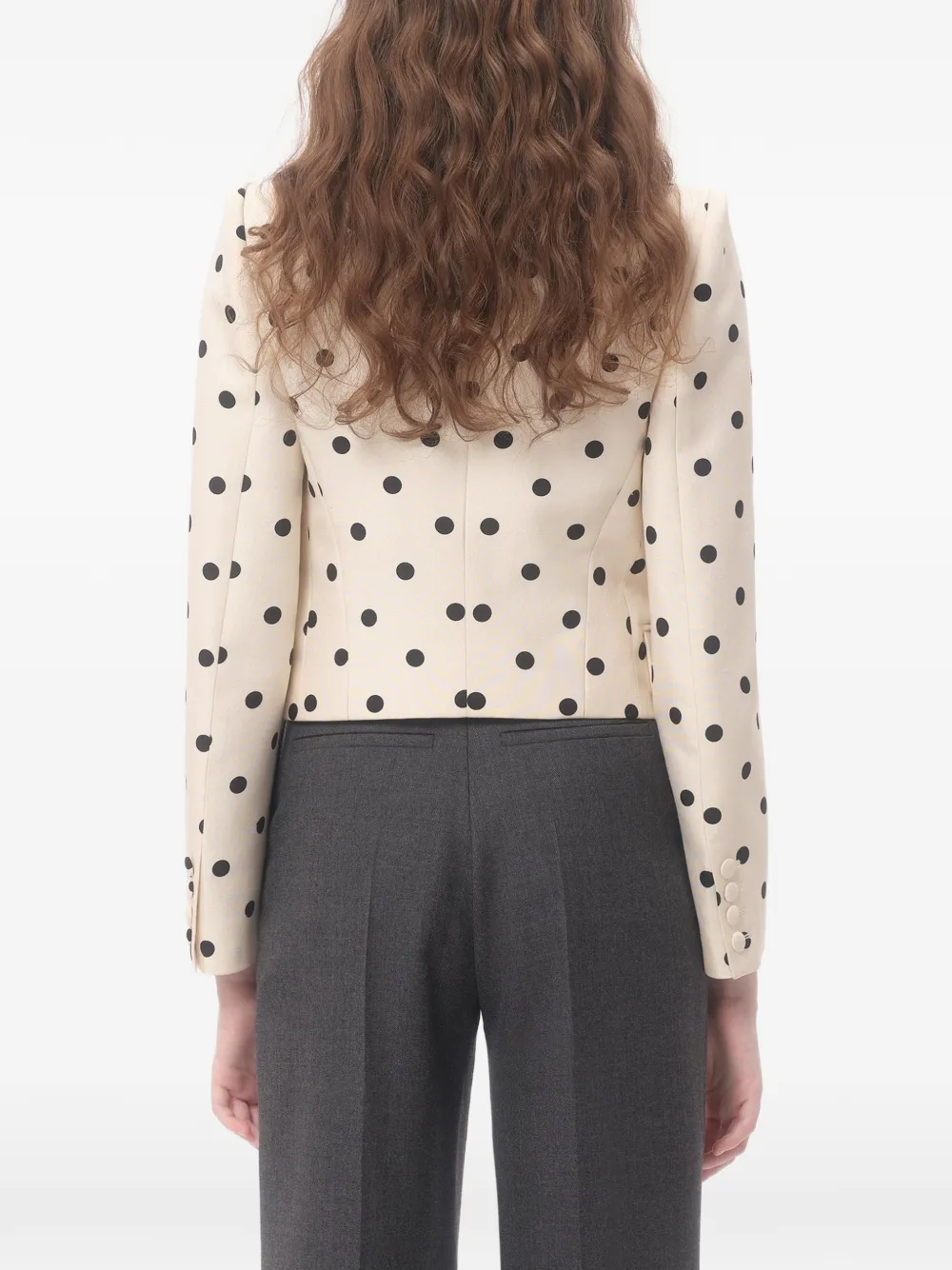 Valentino Garavani Shantung blazer met plusdepois-print Beige