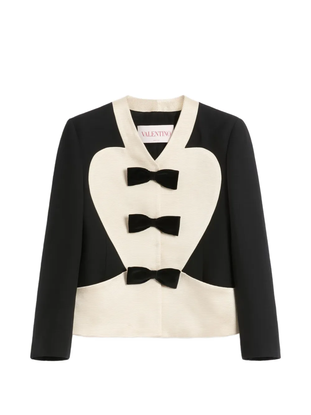 Valentino Garavani bow-detail crepe jacket - Black