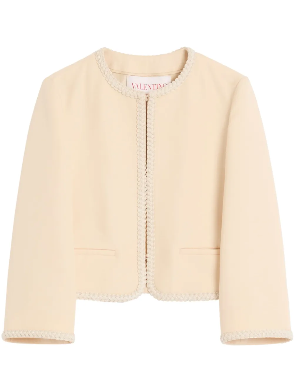 Valentino Garavani Women Cream Crepe Couture Blazer In Neutrals