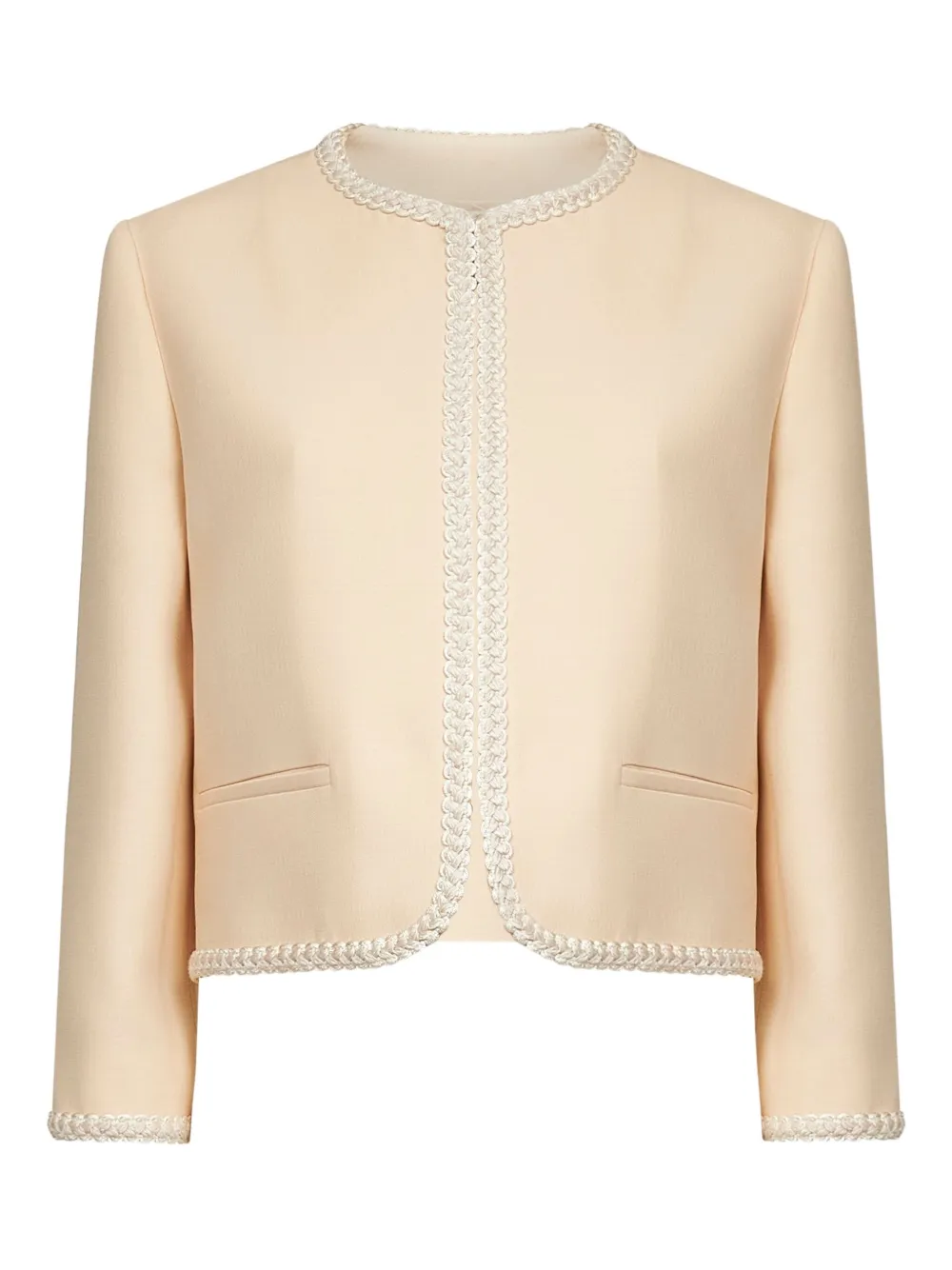 Valentino Garavani Crêpe couture jack Beige